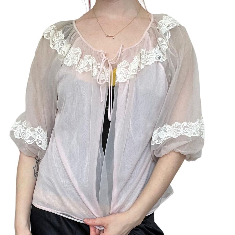 American-vintage Women's Pink and White Shirt